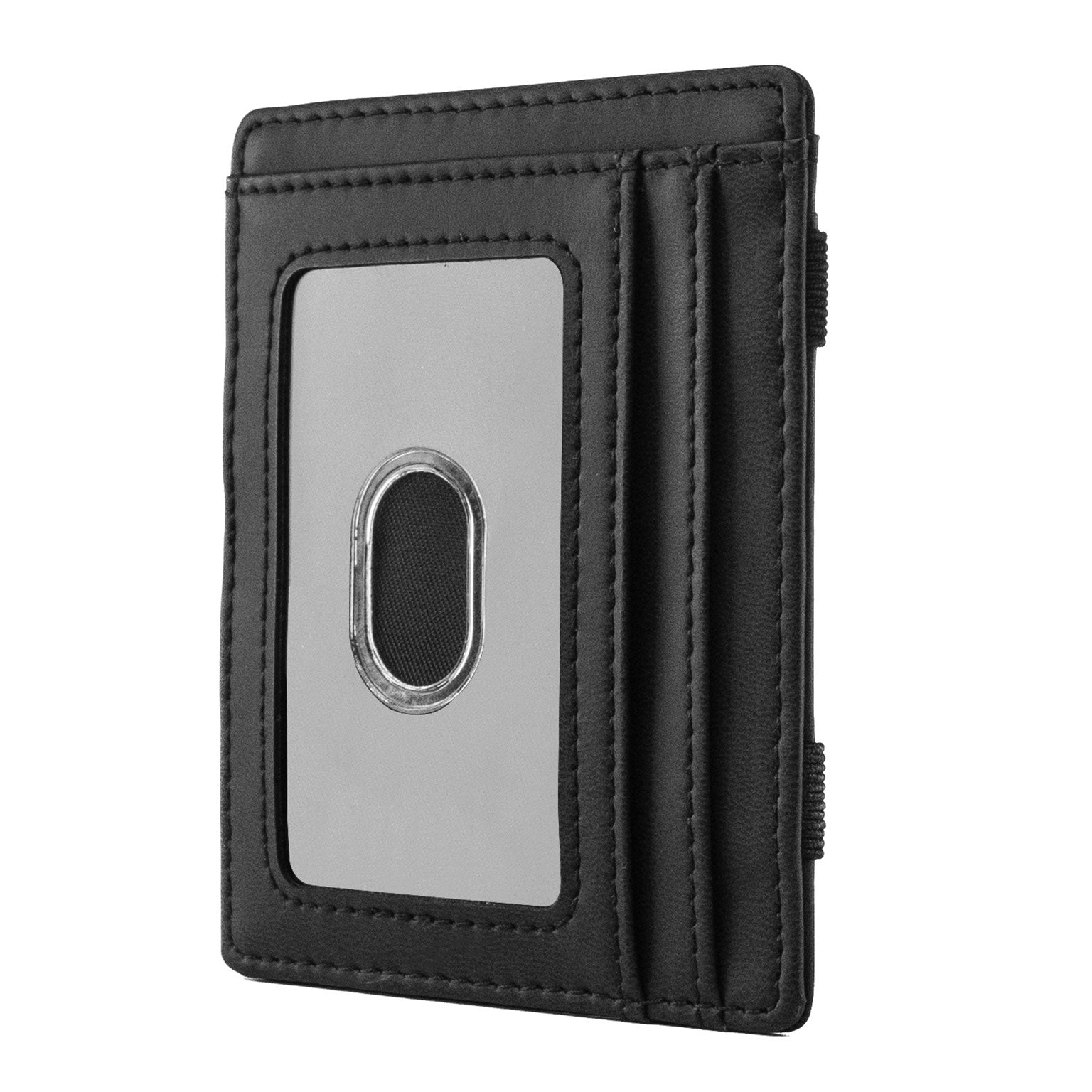 product shot of the transparent id holder in the arribv mvgica wallet